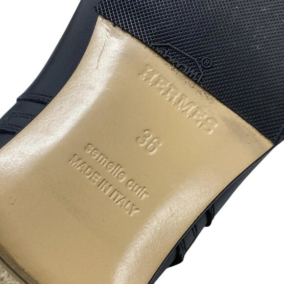 HERMES Neo Black Calf Leather - Women's Boots 689-040925 - Picture 7 of 8